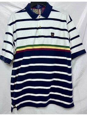 Vintage GANT Polo Shirt Short Sleeve Striped Size L